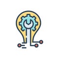 Color illustration icon for Skill, ability and talent