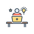 Color illustration icon for Skill, ability and talent