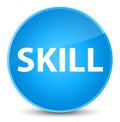 Skill elegant cyan blue round button