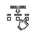 skill level icon isolated on white background