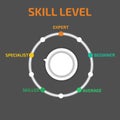 Skill levels vector. Vector illustration