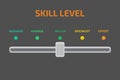 Skill levels vector. Vector illustration