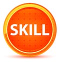 Skill Natural Orange Round Button Royalty Free Stock Photo