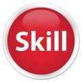 Skill premium red round button Royalty Free Stock Photo