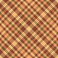 Skill tartan textile fabric, vogue seamless texture check. Sofa plaid pattern background vector in red and orange colors
