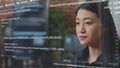 IT developer writing script code with AR Royalty Free Stock Photo