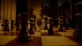 Skilled chessman captures white chess queen with black piece