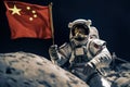 Skilled Chinese astronaut moon. Generate Ai