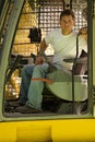 Skilled excavator operator Royalty Free Stock Photo