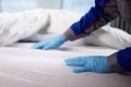 Skilled Exterminator Eliminating Bed Bugs With Precision Royalty Free Stock Photo