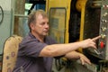 Skilled labourer in factory Royalty Free Stock Photo