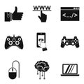 Skilled specialist icons set, simple style Royalty Free Stock Photo