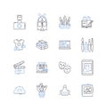 Skilled work line icons collection. Craftsmanship, Expertise, Proficiency, Specialization, Mastery, Technicality Royalty Free Stock Photo