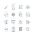 Skillful execution line icons collection. Precision, Proficiency, Expertise, Dexterity, Finesse, Mastery, Artistry