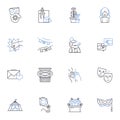 Skillfulness line icons collection. Aptitude, Dexterity, Proficiency, Competence, Finesse, Masterful, Adroitness vector