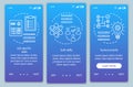 Skills blue gradient onboarding mobile app page screen vector template Royalty Free Stock Photo