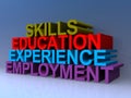 Skills education experience employment