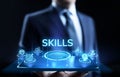 Skills Education Learning Personal development Competency Business concept.