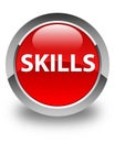 Skills glossy red round button Royalty Free Stock Photo