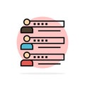 Skills, Graphs, People, Profile, Settings, Statistics, Team Abstract Circle Background Flat color Icon Royalty Free Stock Photo