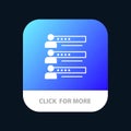 Skills, Graphs, People, Profile, Settings, Statistics, Team Mobile App Button. Android and IOS Glyph Version Royalty Free Stock Photo