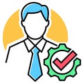 Skills icon with check sign icon logo