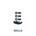 Skills icon. Monochrome simple sign from freelance collection. Skills icon for logo, templates, web design and