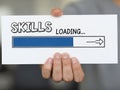 Skills loading progress bar isolated on white background Royalty Free Stock Photo