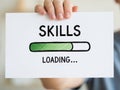 Skills loading progress bar isolated on white background Royalty Free Stock Photo