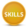 Skills luxurious glossy yellow round button abstract Royalty Free Stock Photo