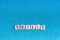 Skills word on stone