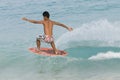 Skim boarding Royalty Free Stock Photo