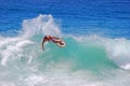 Skimboarder at Aliso Beach, Laguna Beach, CA Royalty Free Stock Photo