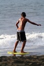 Skimboarding boy Royalty Free Stock Photo