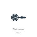 Skimmer icon vector. Trendy flat skimmer icon from kitchen collection isolated on white background. Vector illustration can be Royalty Free Stock Photo