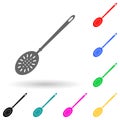 skimmer multi color style icon. Simple glyph, flat vector of kitchen tools icons for ui and ux, website or mobile application