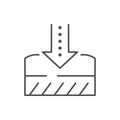 Skin absorption line outline icon
