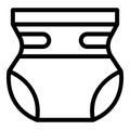 Skin adult diaper icon outline vector. Waterproof fabric