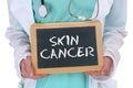 Skin cancer awareness disease ill illness healthy health doctor Royalty Free Stock Photo