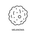 Skin cancer melanoma line icon vector cancer malignant disease Royalty Free Stock Photo