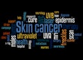 Skin cancer non-melanoma word cloud concept 3