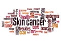 Skin cancer non-melanoma word cloud concept