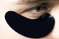 Skin Care. Black Pearl Extract. Minimizes Puffiness And Reduce Dark Circles. Eye Patches For Men. Man With Black Eye