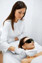 Skin Care. Face Beauty Treatment. IPL. Photo Facial Therapy. Ant Royalty Free Stock Photo