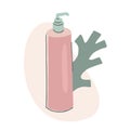 Skin care product bottle illustration