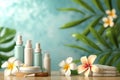 Skin care product mockup cream, anti aging cleansing ritual. Face maskeau de parfum. Beauty beauty relaxation Product mockup bar