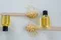 Skin care products with essence of rice. Healthy remedy Royalty Free Stock Photo