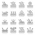 Skin Care Vector Line Icon Set. Contains such Icons as Moisturizing, Acne, Dermatology, Vitamin, Skin care and more. Expanded Stro Royalty Free Stock Photo