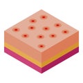 Skin chicken pox icon, isometric style Royalty Free Stock Photo