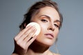 Skin cleansing and make-up removal with cosmetic sponge